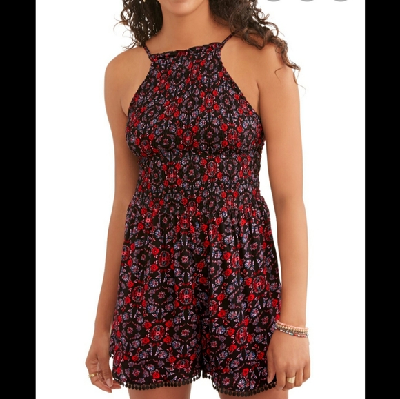 Juniors Smocked Romper 